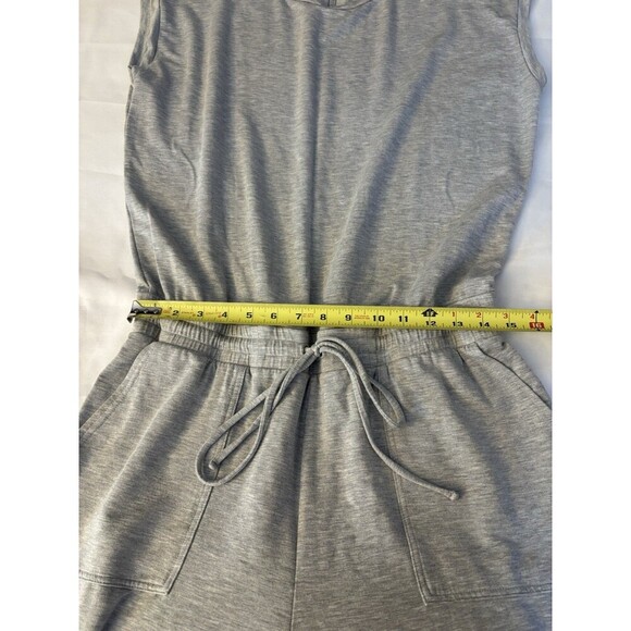 BANANA REPUBLIC Cozy Knit Jogger Jumpsuit Women Large Tall Gray Cap Sleeve - Picture 11 of 14